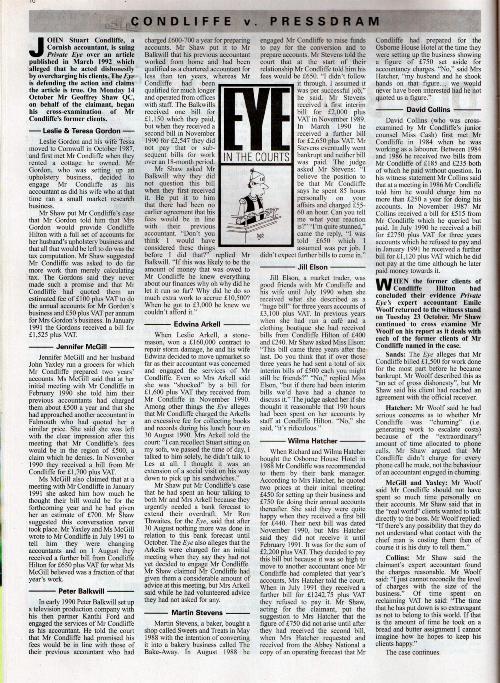 2 2001 PRIVATE EYE Condliffe vs Pressdram